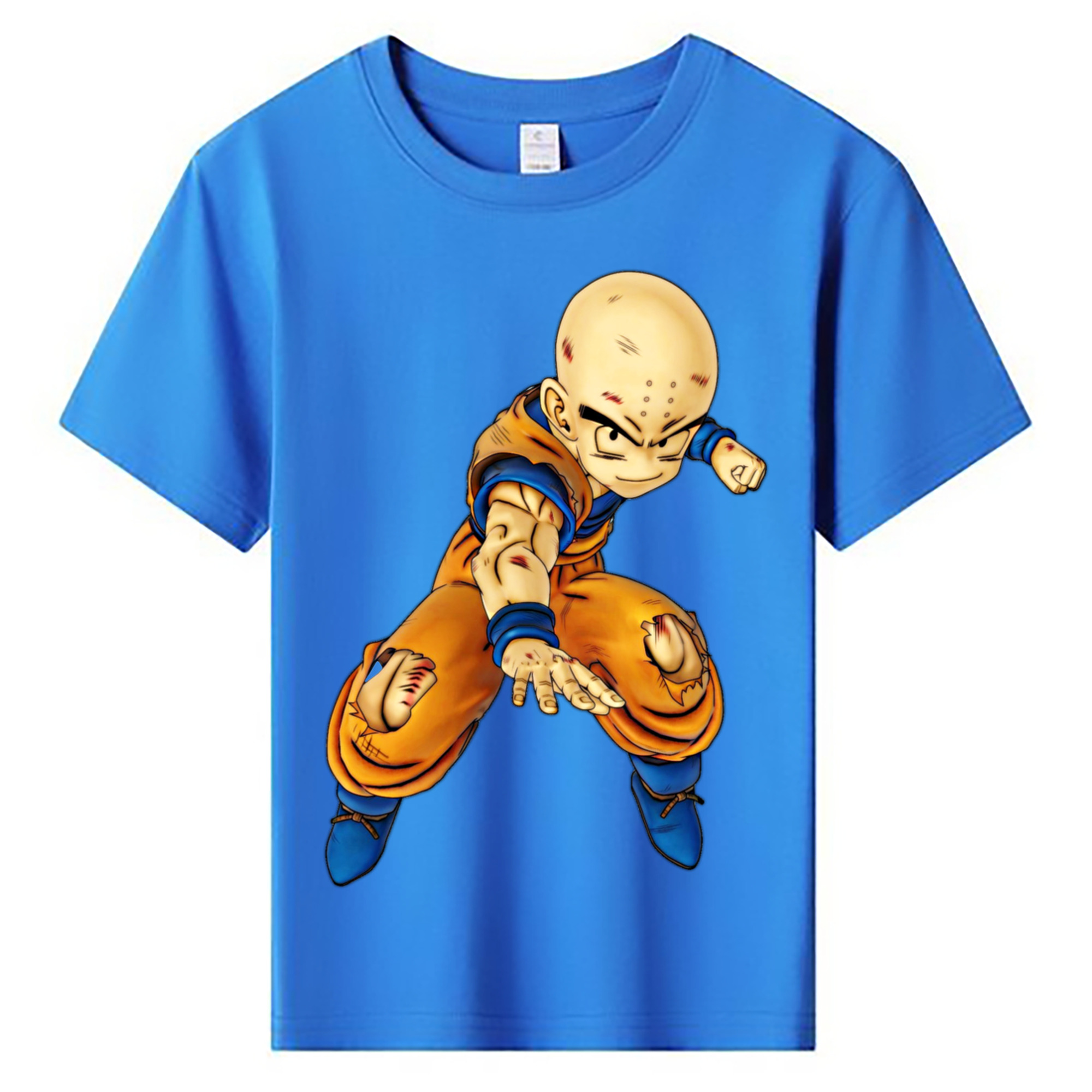 （画像用） ドラゴンボール クリリン DRAGON BALL krillin 綿100％キッズTシャツ（フロントプリント）